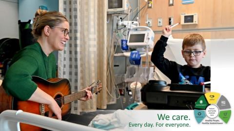 Ruth Eliason playing music