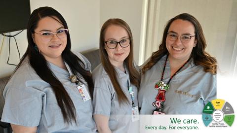 Indigenous Birth Support Workers (from left): Christine Theoret, Kecia Martell and Brittany Yaworski