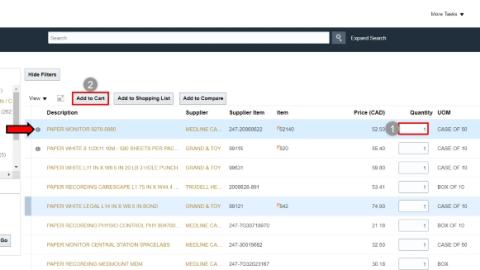 Purchase requisitions catalogue in through MyWork