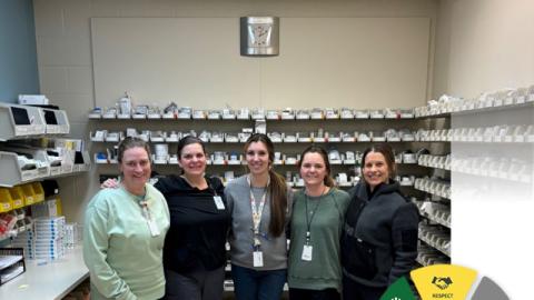 Humboldt District Health Complex pharmacy team (from left): Tara, Alanna, Robyn, Chelsea and Erica.