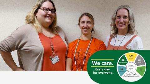 Group of SHA staff wearing orange shirts