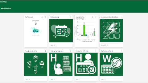 AIMS time scheduling dashboard