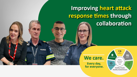 images of four people speaking about heart attack response times