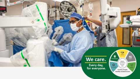 surgeon performing robot-assisted surgery