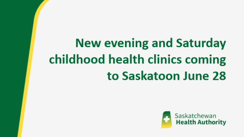 Expanded Child Health Clinic Services now available in Saskatoon