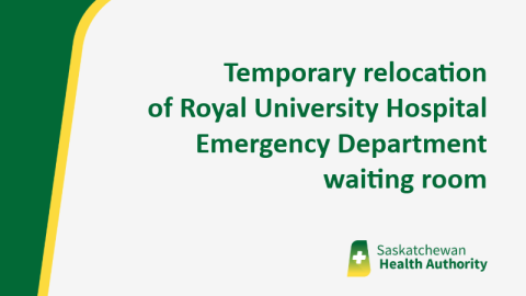 Temporary relocation of RUH Emergency Department waiting room