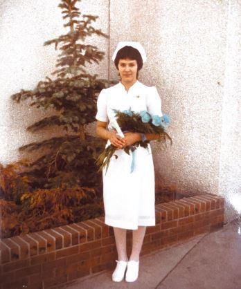 nurse at 1983 graduation
