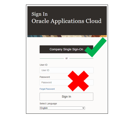 image of Oracle sign in dos and don'ts