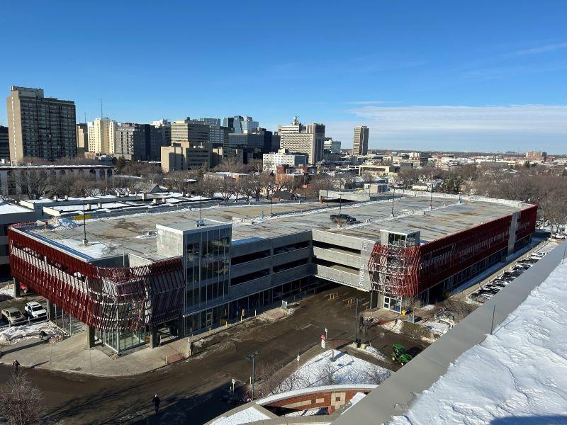 The new parkade at Regina General Hospital provides a total of 1,005 parking stalls, including 686 new spaces.