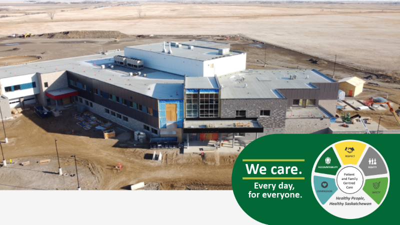 Weyburn Hospital is 70 per cent complete.