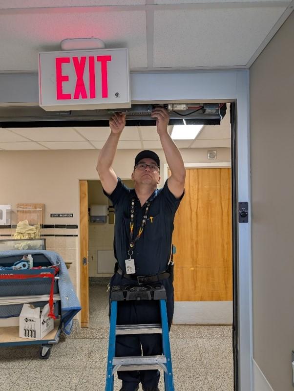 Bill Greyeyes Carpenter Locksmith at work