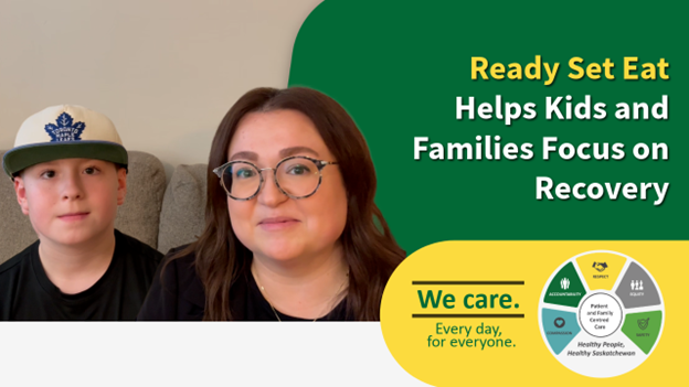 A landscape-orientation photo of a mother and child sitting on a couch. Both are wearing dark-coloured shirts. The mother is wearing glasses, a gold chain, and has long, dark hair. The child is wearing a Toronto Maple Leafs baseball cap.