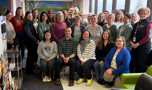 The Children's Mental Health Services team stand together at Jim Pattison Children's Hospital.