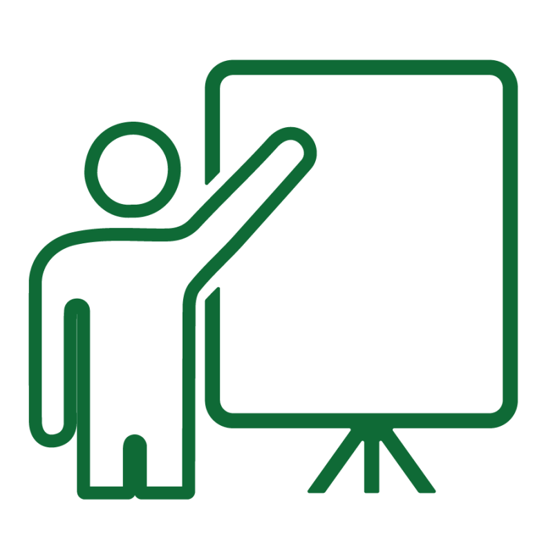 human pointing at chart