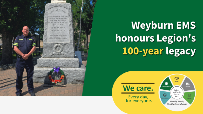 Weyburn EMS honours Legion's 100 year legacy